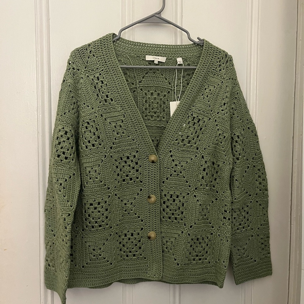 Vince Crochet Cardigan